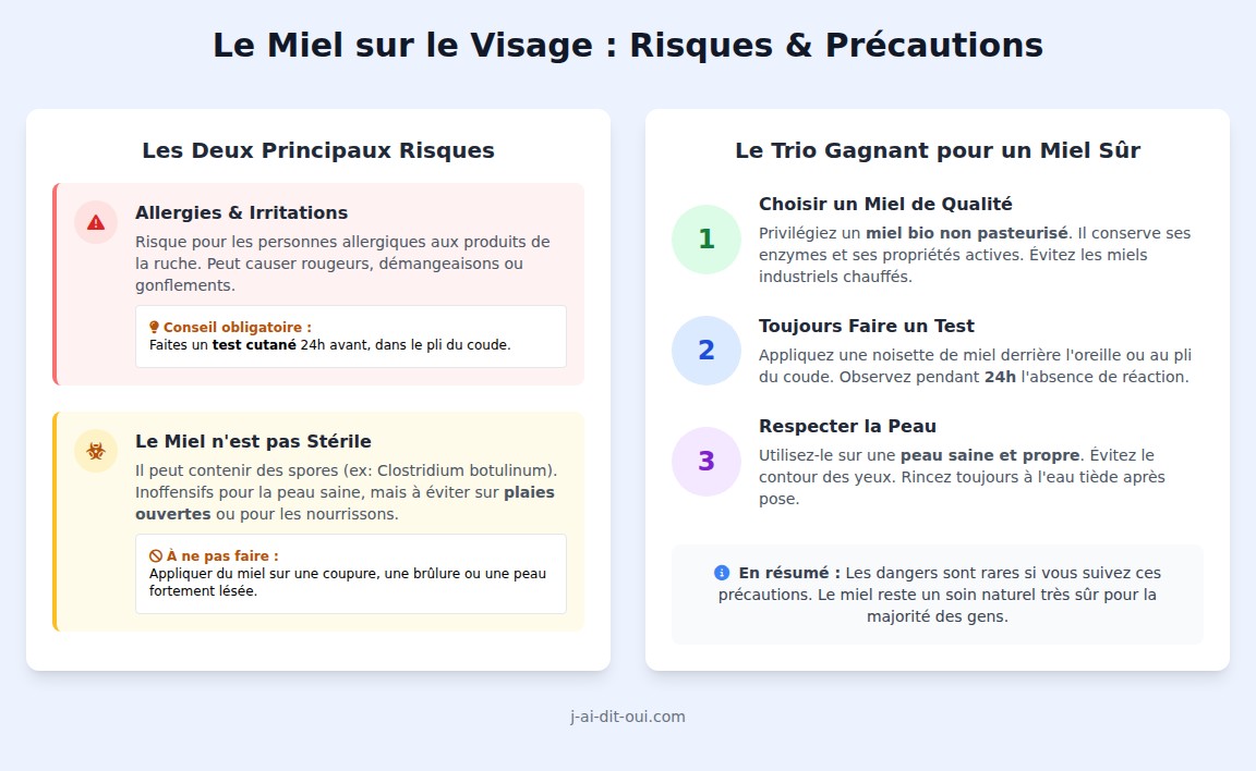 infographie Le miel sur le visage est-il dangereux ?